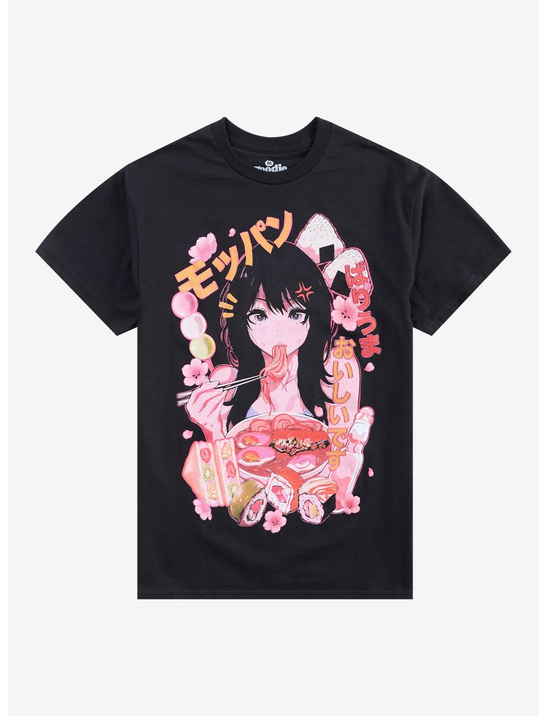 Mukbang Anime Girl T-Shirt By Goodie Two Sleeves